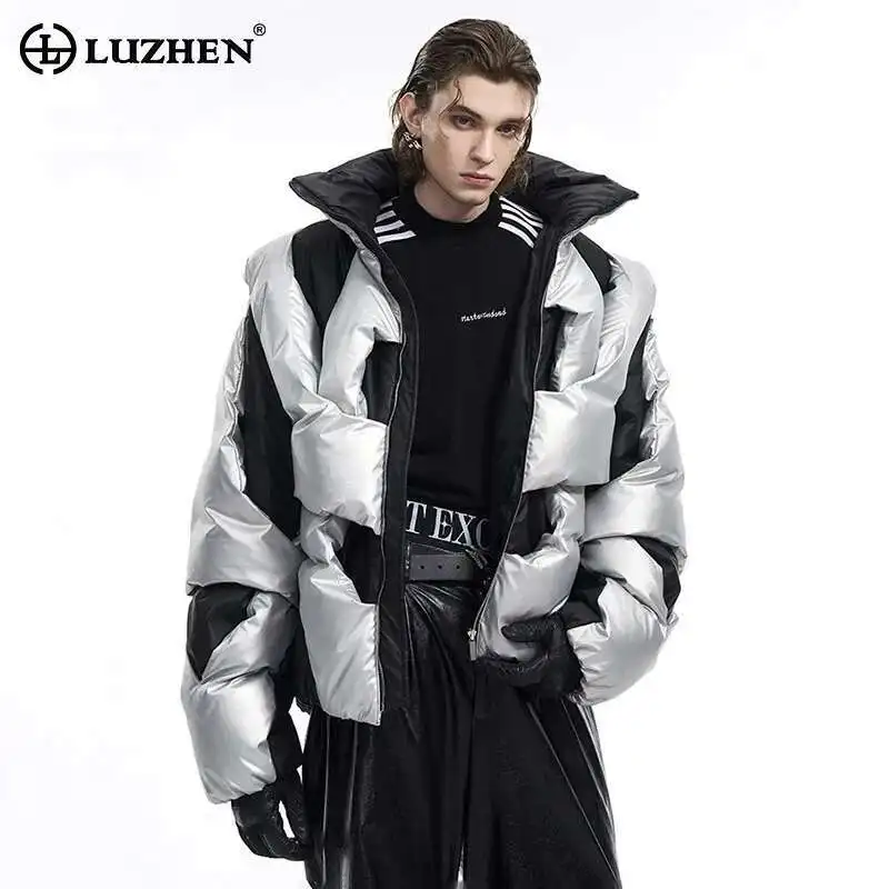 LUZHEN Designer Original Thick Asymmetric Personalized Streetwear Padded Jackets Windproof 2025 Male Liner Cotton Coats LZ8061