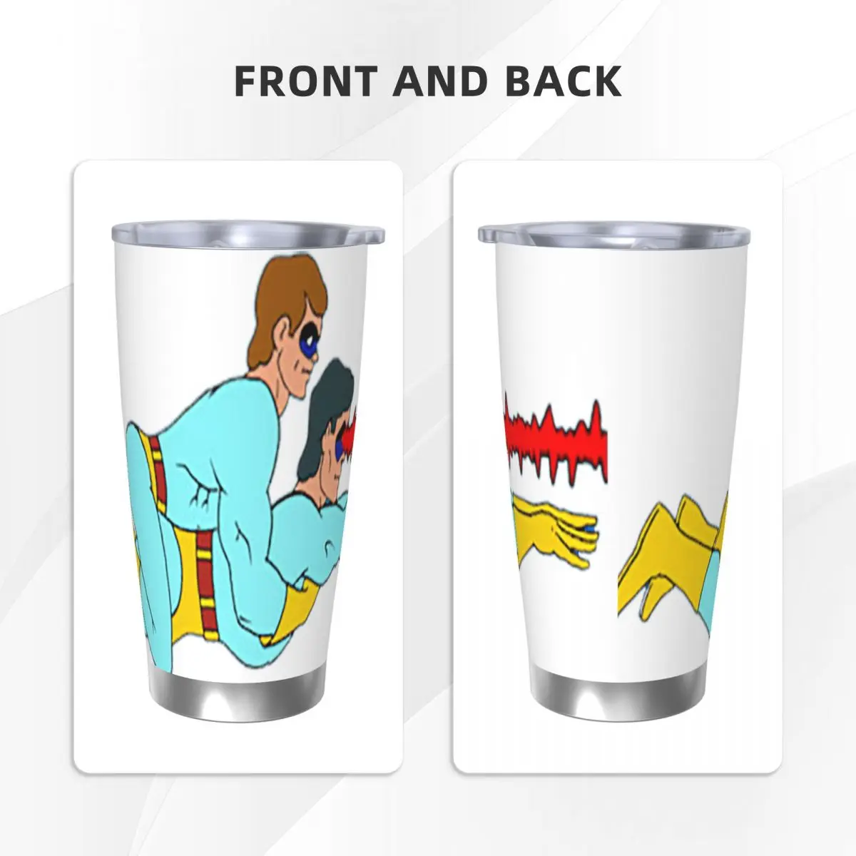 غامض مثلي الجنس الثنائي الفولاذ المقاوم للصدأ بهلوان فراغ معزول أكواب الحرارية كوب بارد القش مع غطاء 20 أوقية #3