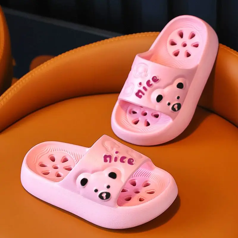 

Детские тапочки EVA с перфорацией для дренажа, нескользящие, для ванной и улицы, с защитой от запаха, мягкой подошвой, быстросохнущие, с надежным сцеплением