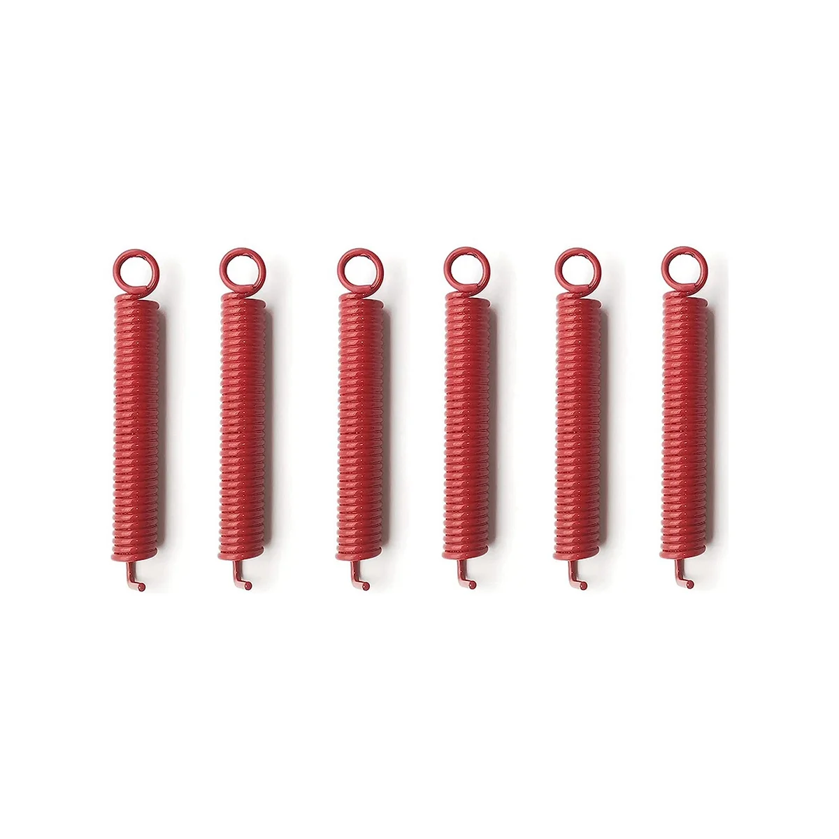 6 in Pack Noiseless Tremolo Springs, Electric Guitar Bridge Spring, Fits FR, TS, NR, DP Style Guitars, Red