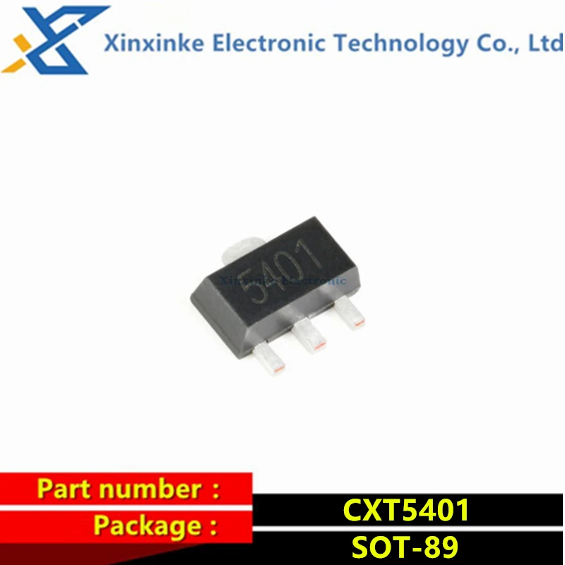 

50PCS CXT5401 Marking：5401 SOT-89 PNP 150V 0.5A SMD Transistor (RANGE:80-300)