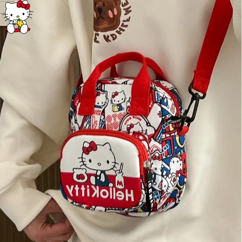 

Милая сумка через плечо Sanrio Hello Kittys, сумка для отдыха, милая дорожная сумка-мессенджер, новый портативный красивый подарок с героями мультфильмов