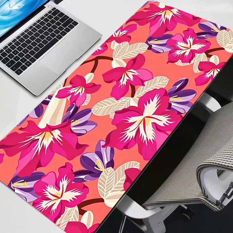 Large Mouse Pad Flower Art XXL Gamer Keyboard Mousepad Pc Computer Desk Mat Gaming Pad Mouse Mats For CS GO LOL 900x400