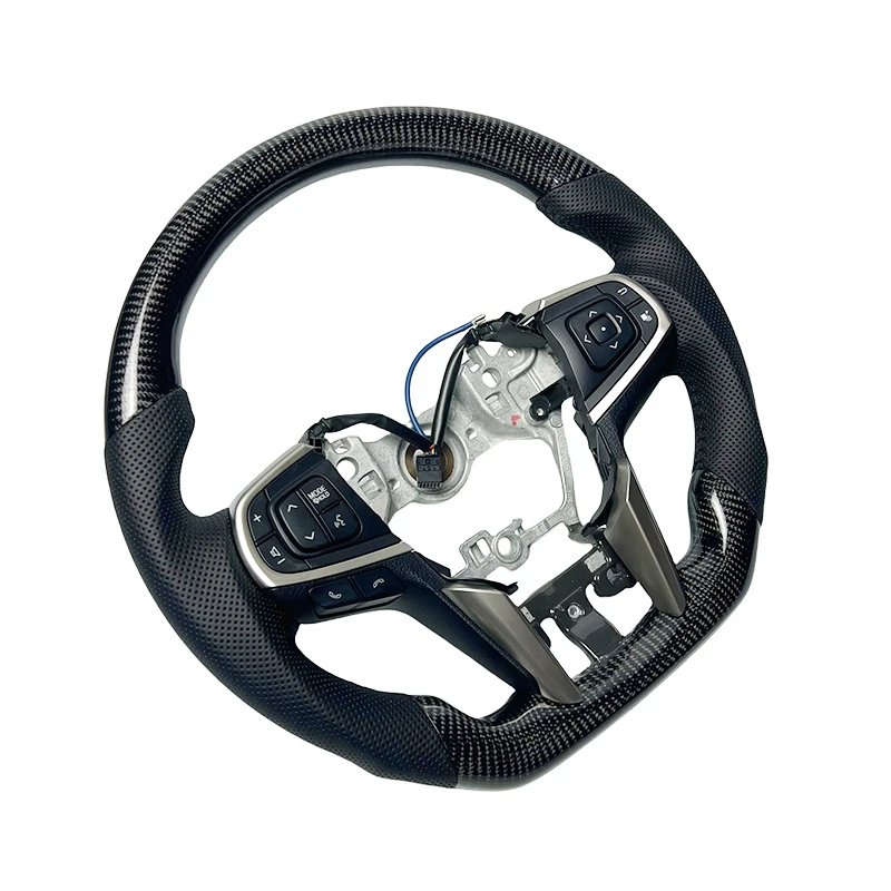 Custom sports carbon fiber leather steering wheel For TOYOTA New Hiace 300 Steering Wheel Real Carbon Fiber Steering