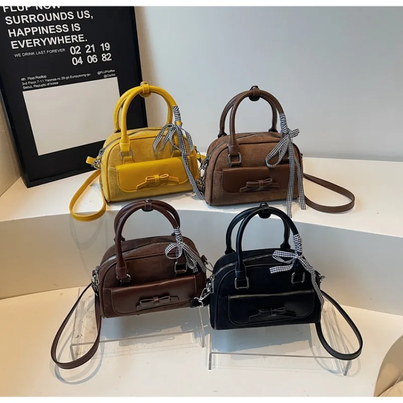 جديد بلون فو الجلد المدبوغ حقائب كتف شعبية رائجة البيع واحدة تحت الإبط الرجعية البساطة تصميم حقائب كروسبودي للنساء #6