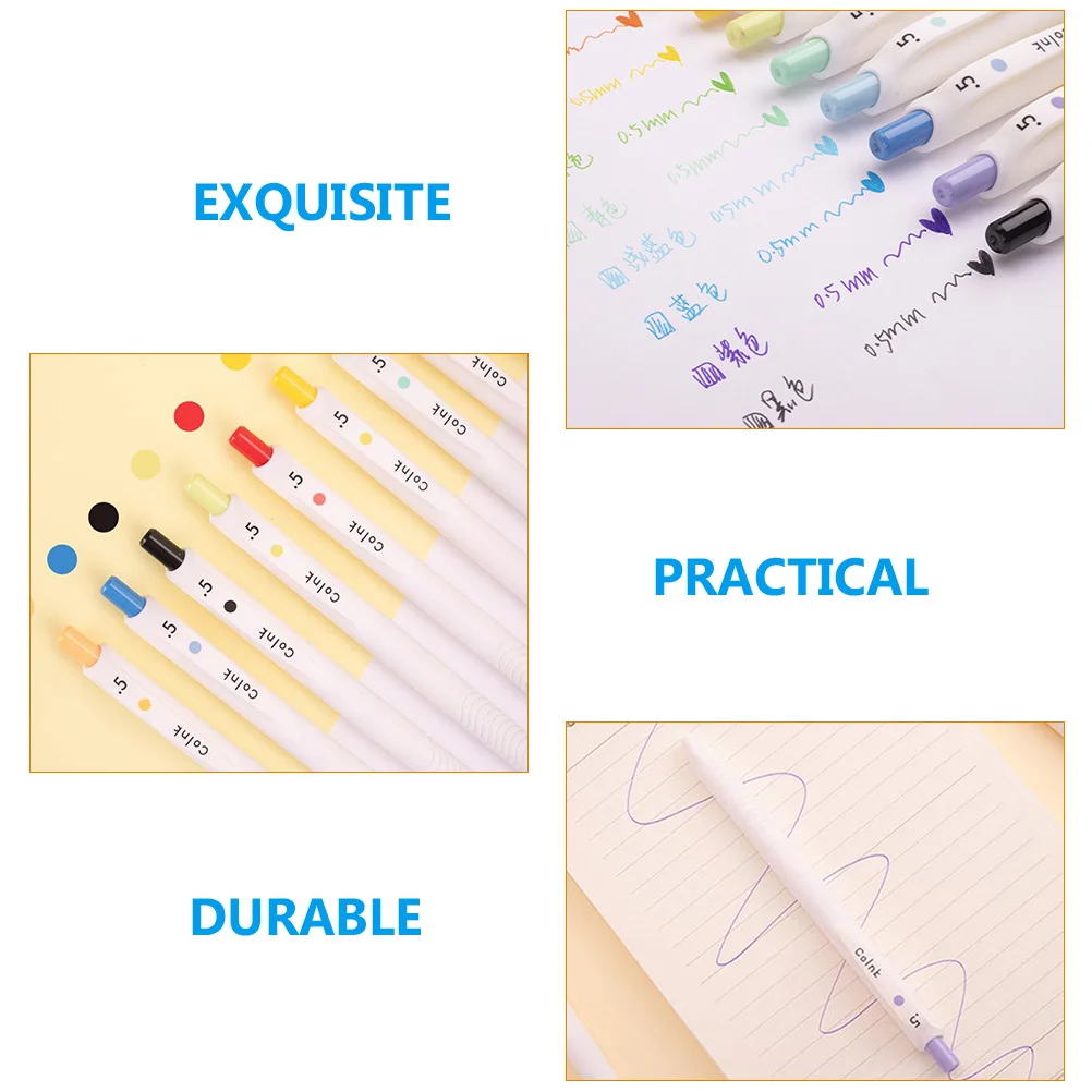 10Pcs 펜 세트 휴대용 다기능 쓰기 그리기 펜 어린이를위한 학교 액세서리 용품 성인 DIY 선물