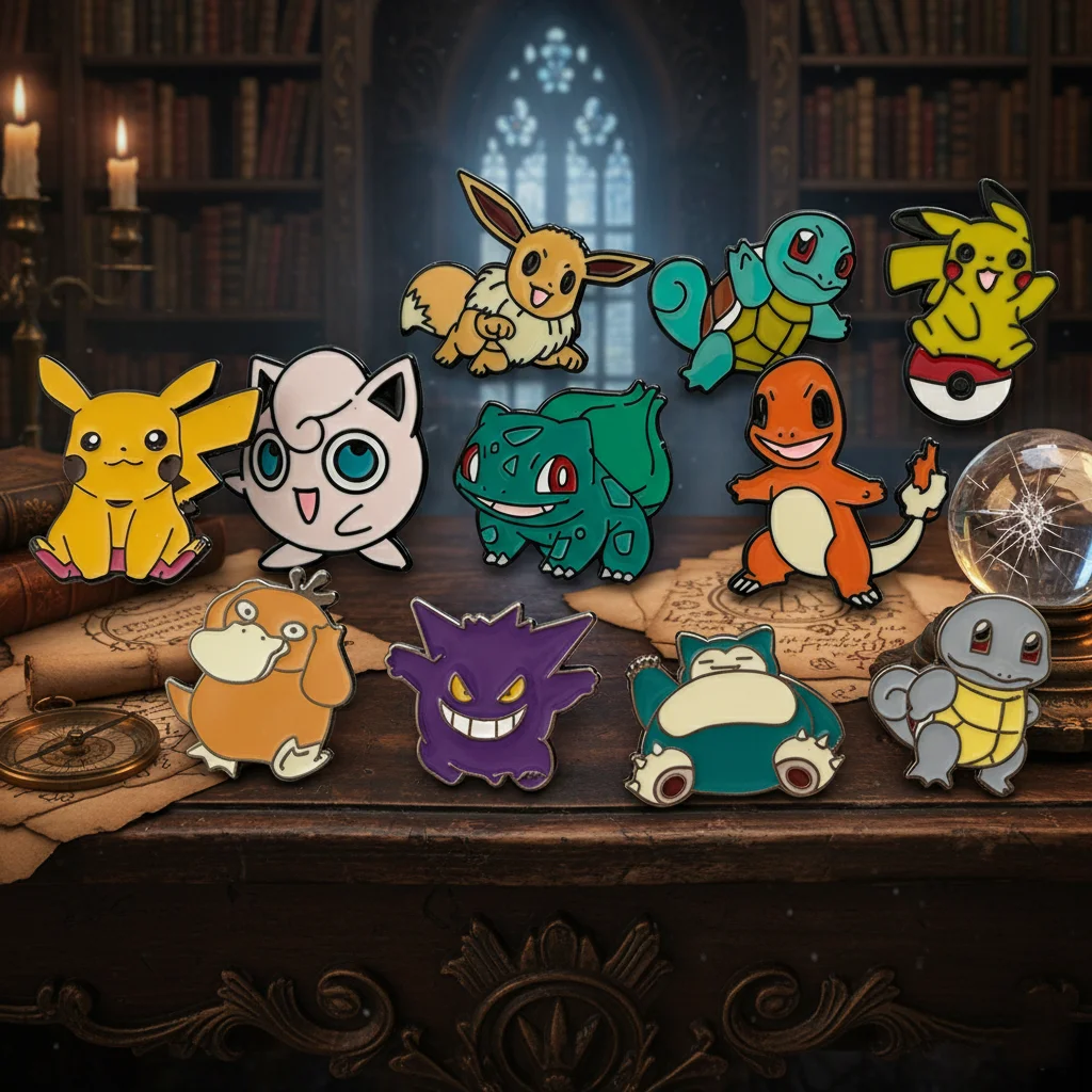 Juego de 11 Uds de alfileres esmaltados de Pikachu Gengar, broches de vendaje creativos para mochila, ropa, emblema de Metal personalizado, accesorios de regalo