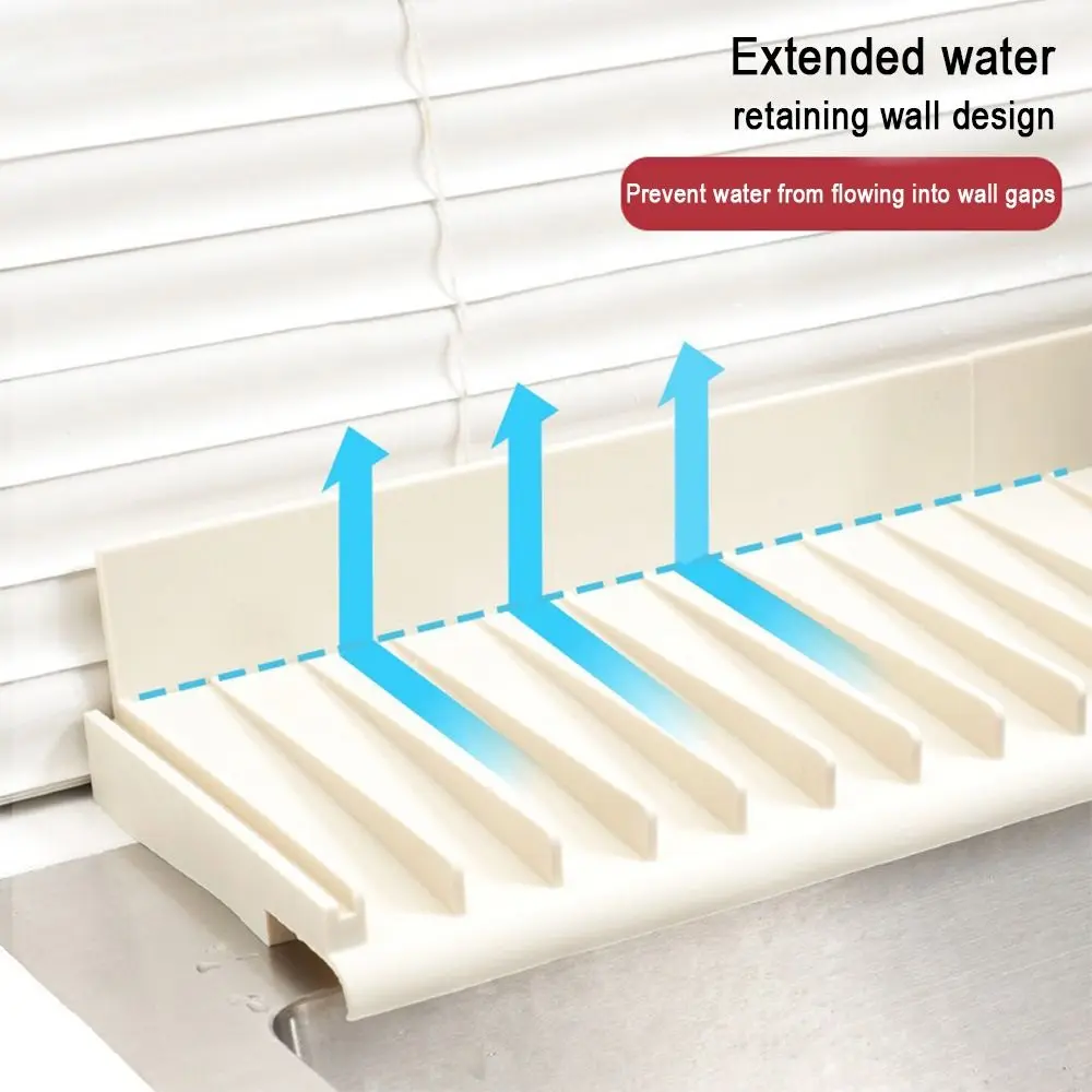 Silicone Sink Splash Guard Mat Slope Design Spliceable Kitchen Sink Holder Quick Drain Non-slip Drainage Drying Pad