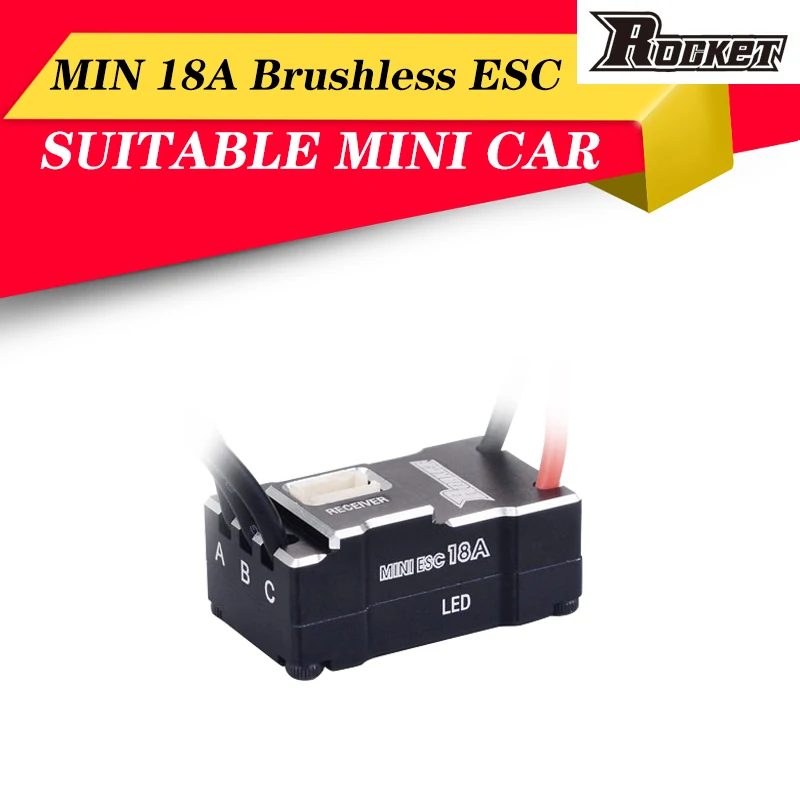 Rocket Mini 18A Brushless ESC for Kyosho MR03 Pro Atomic DRZ 1/24 1/28 1/32 RC Mini-Z Drift Car
