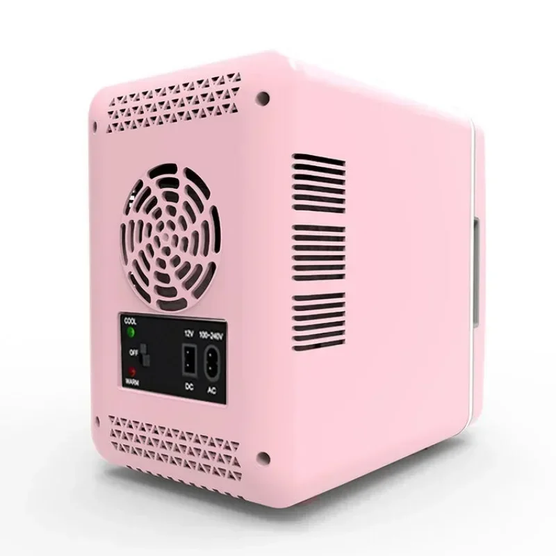 6L Mini Car Refrigerator Semiconductor Light Sound Low Energy USB Beverage Refrigerator Beauty Cosmetic Mask Refrigerator