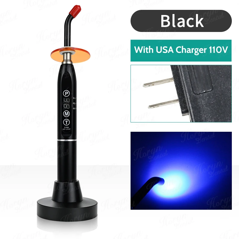 LED Draadloze Tandheelkundige Curing Light Lamp Machine Tandheelkunde Polymeriseren Hars Cure 5 s/3mm Lamp Licht Uitgeharde Tandheelkundige Orthodontie - afbeelding 1