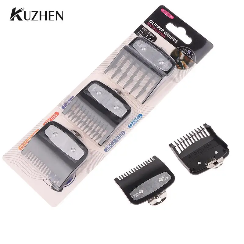 

3Pcs Hair Clipper Guards Guide Combs Trimmer Cutting Guides Styling Tools Attachment Compatible 1.5mm 3mm 4.5mm