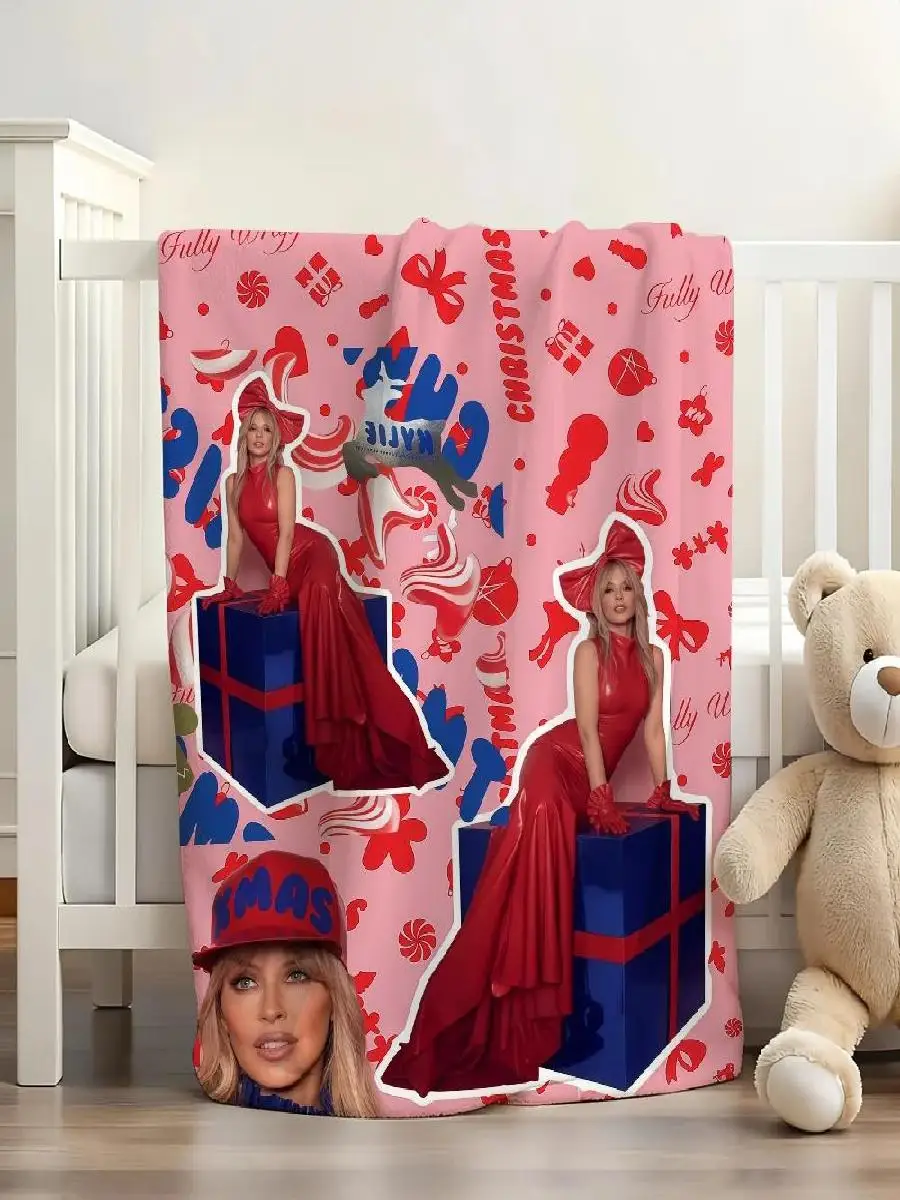 Singer Kylie Minogue Kylie Christmas Blanket for Sofa Bed Office Travel Camping  Soft Warm Throw for Relaxing Reading Sleeping