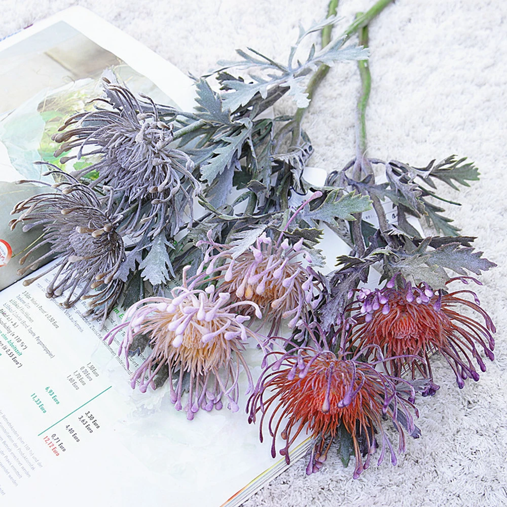 Künstliche Blumen, kurzer Zweig, Krabbenkralle, 2-Gabel-Nadelkissen, Valentinstag-Girlande, Vase, Zuhause, Zimmer, Hochzeit, Tischdekoration, künstliche Pflanzen