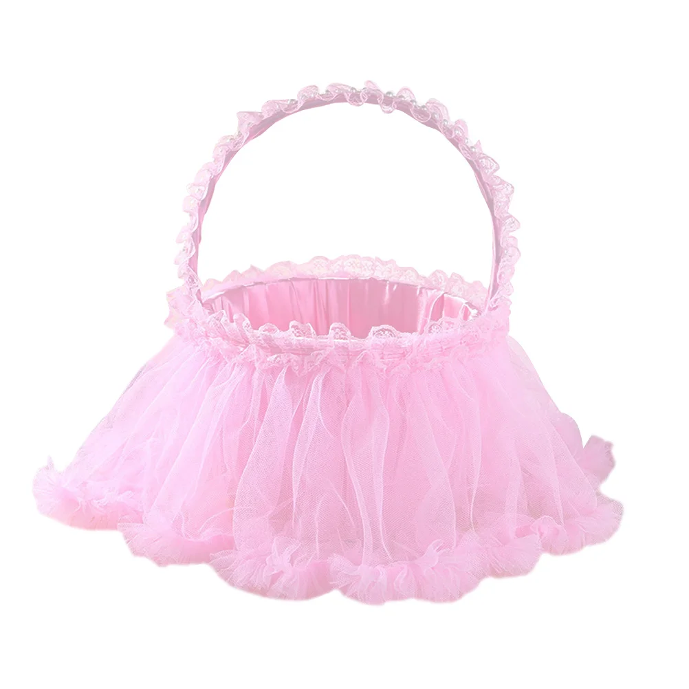 

Wedding Flower Basket Scatter Petal Storage Party Banquet Decorative Plastic Cloth Material Home Storage Collecting Tools