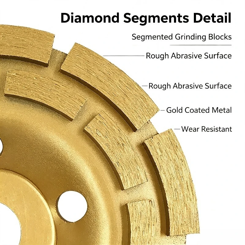 230MM Concrete Diamond Double Row Grinding Wheel Marble Granite Angle Grinder Tool 9 Inch Sanding Disc Aperture 20MM/22.23MM