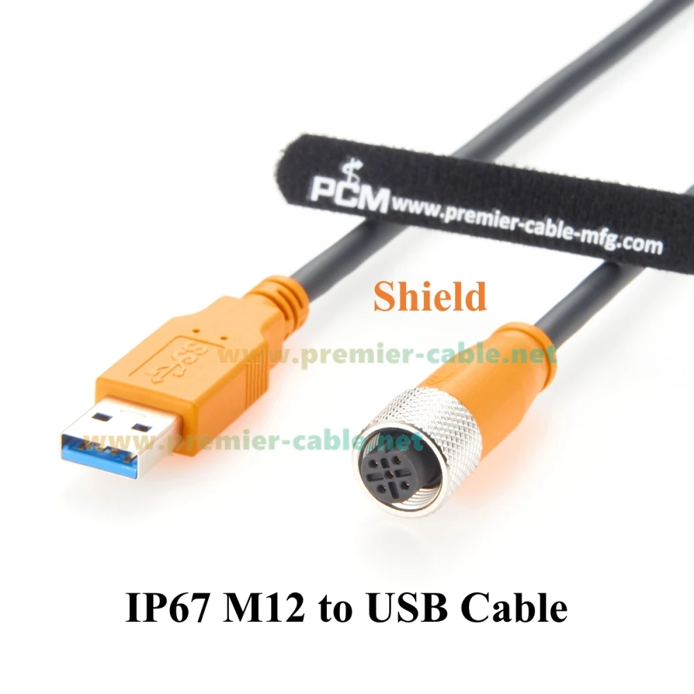 IP67 USB 3.0 A Macho para M12 B Código 5Pin Cabo de extensão fêmea 5Gbps Cabo de conexão USB 3.0 industrial compatível com IFM E12689