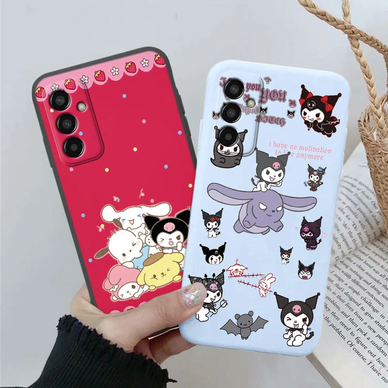 For Samsung Galaxy M13 4G Phone Case Soft Cartoon Lovely Cat Back Cover For Samsung M13 Hello Kitty Soft Caser Sanrio Shell Bag