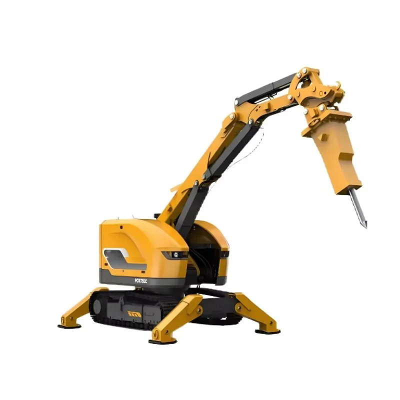 Hydraulic Demolition Robot Tracked Remote Control Machine for Reinforced Concrete Crushing and Building Removal