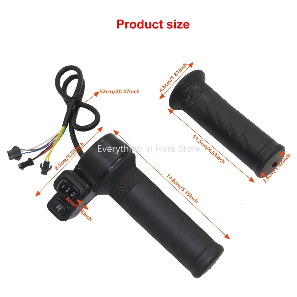 Electric Bike Throttle Grip Multi-Function Throttle Grip Forward/Reverse High/Mid/Low/R Speed Modes Throttle Grip Accessories