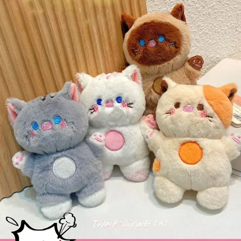 Simpatico cartone animato gatto portachiavi Multi colore peluche animali ciondolo portachiavi per accessori gioielli femminili accessori para automovil