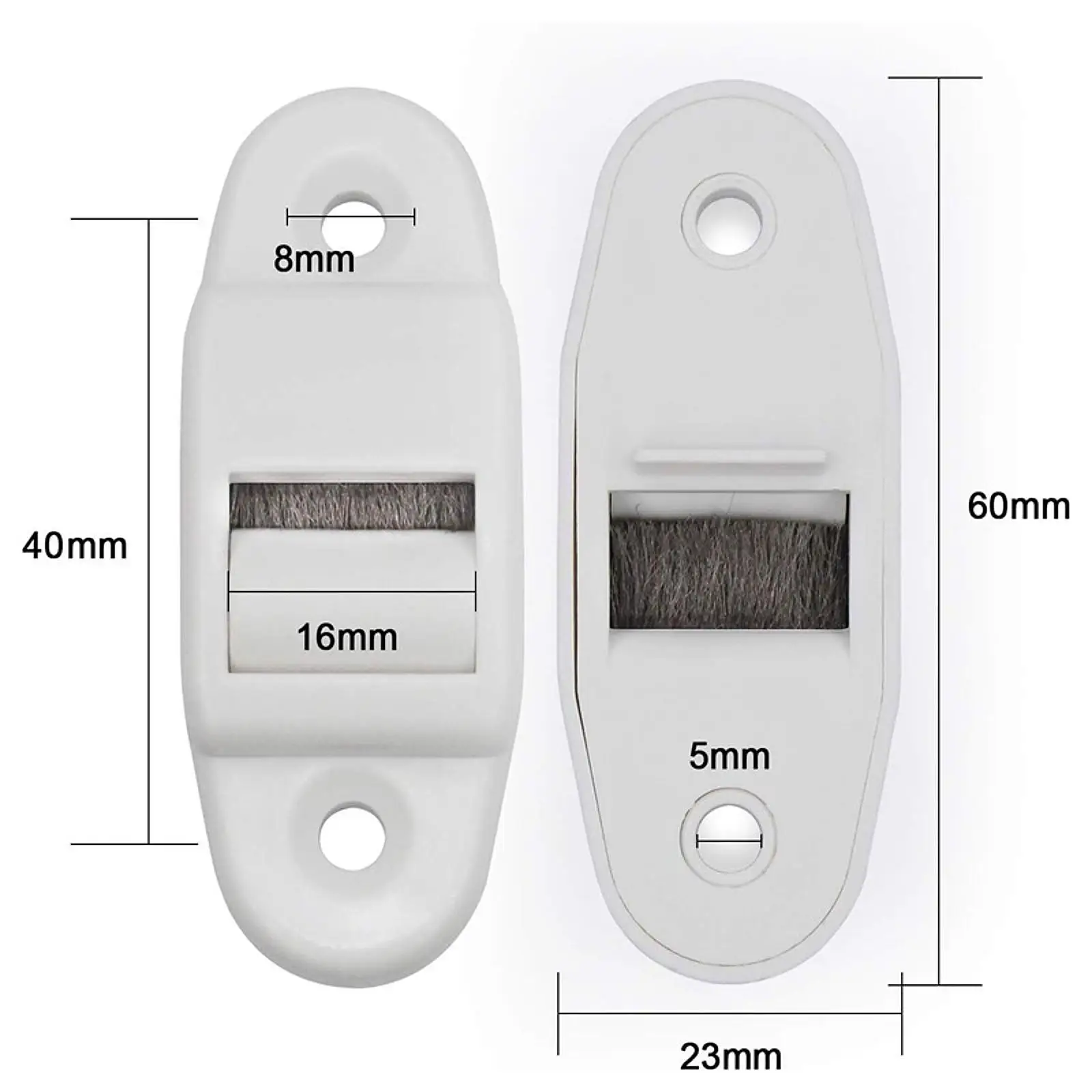 Window Shutter Roller Belt Guide Replacement 5 Pieces PP Plastic Lightweight Internal Brush Dust Collector for Smooth Operation