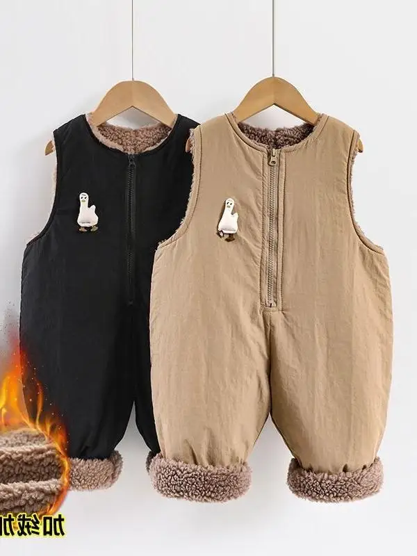 ملابس أطفال مبطنة من Fce ملابس خارجية غير رسمية للأطفال الصغار والأطفال الصغار سراويل شتوية طويلة خالية من الحديد