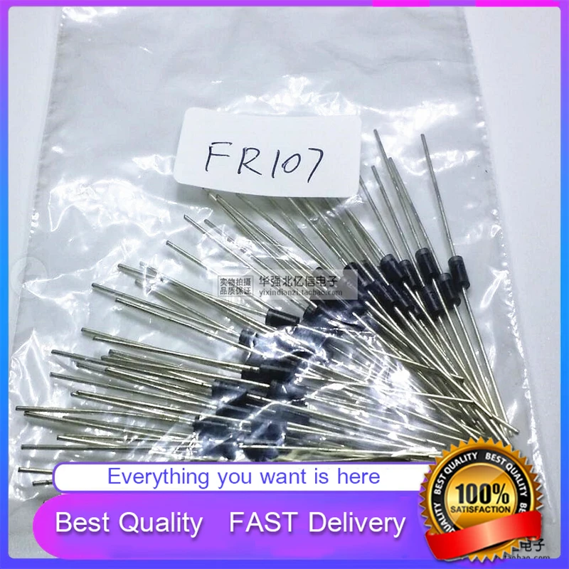 10Pcs/Lot New Original FAST RECOVERY Diode FR107 1A 1000V DO41 PIN 50 Good Quality  In Stock