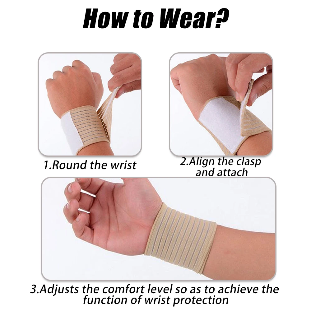 Protecteur de poignet rond élastique, bracelet de sport de fitness, bandage de main, support de gymnastique, bracelets de poignet, bande de Weat en