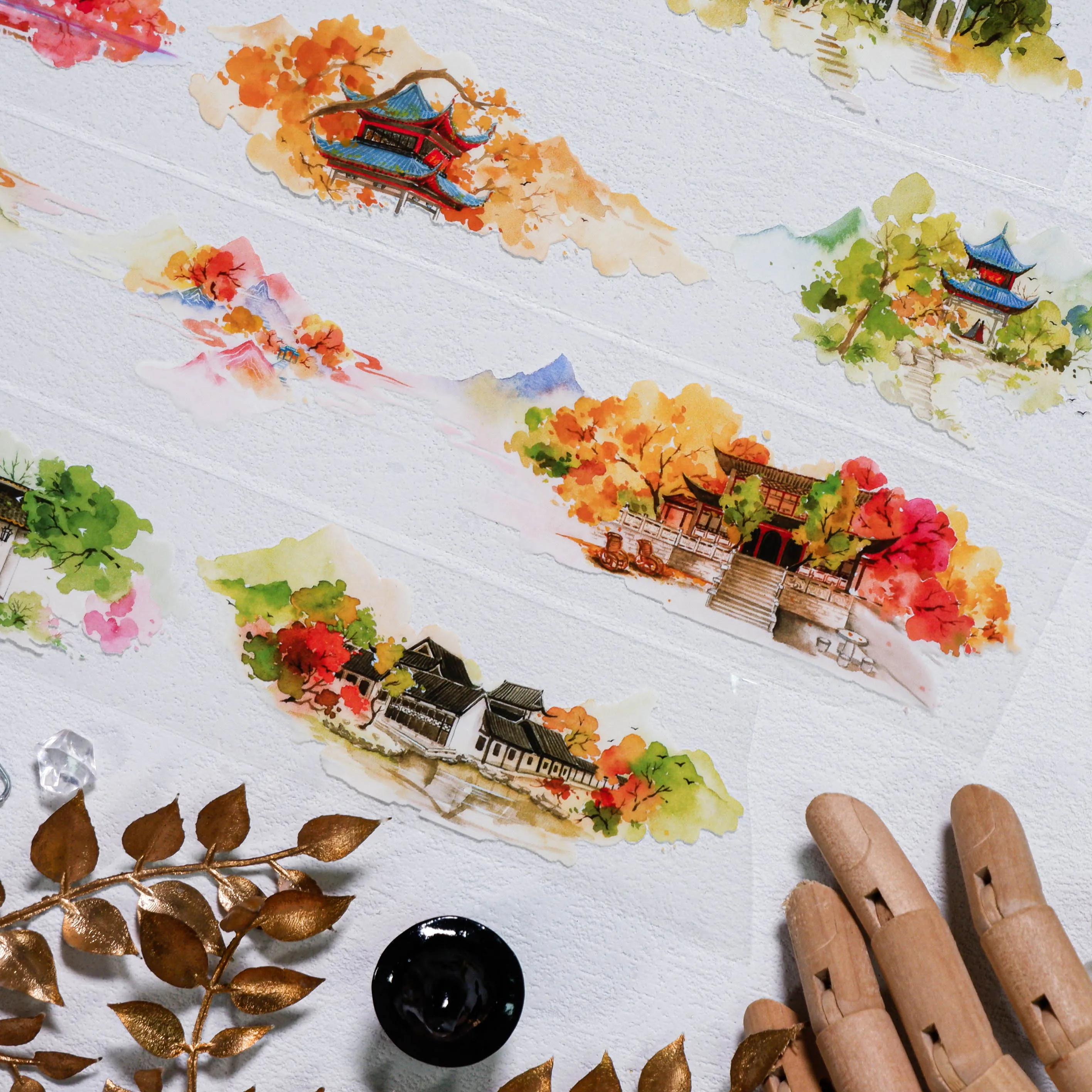 

Aiwanting, antique courtyard, tape landscaping, four-season courtyard, Yuelu Mountain Card