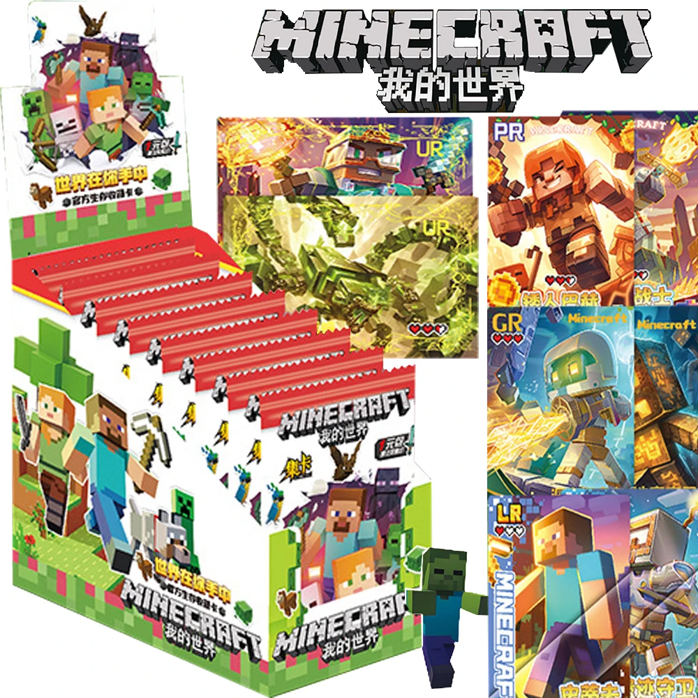 

Minecraft Collection Cards Classic Pixel Style Sandbox Electronic Games Character MR PR SEC Peripheral Cards Children Xmas Gifts