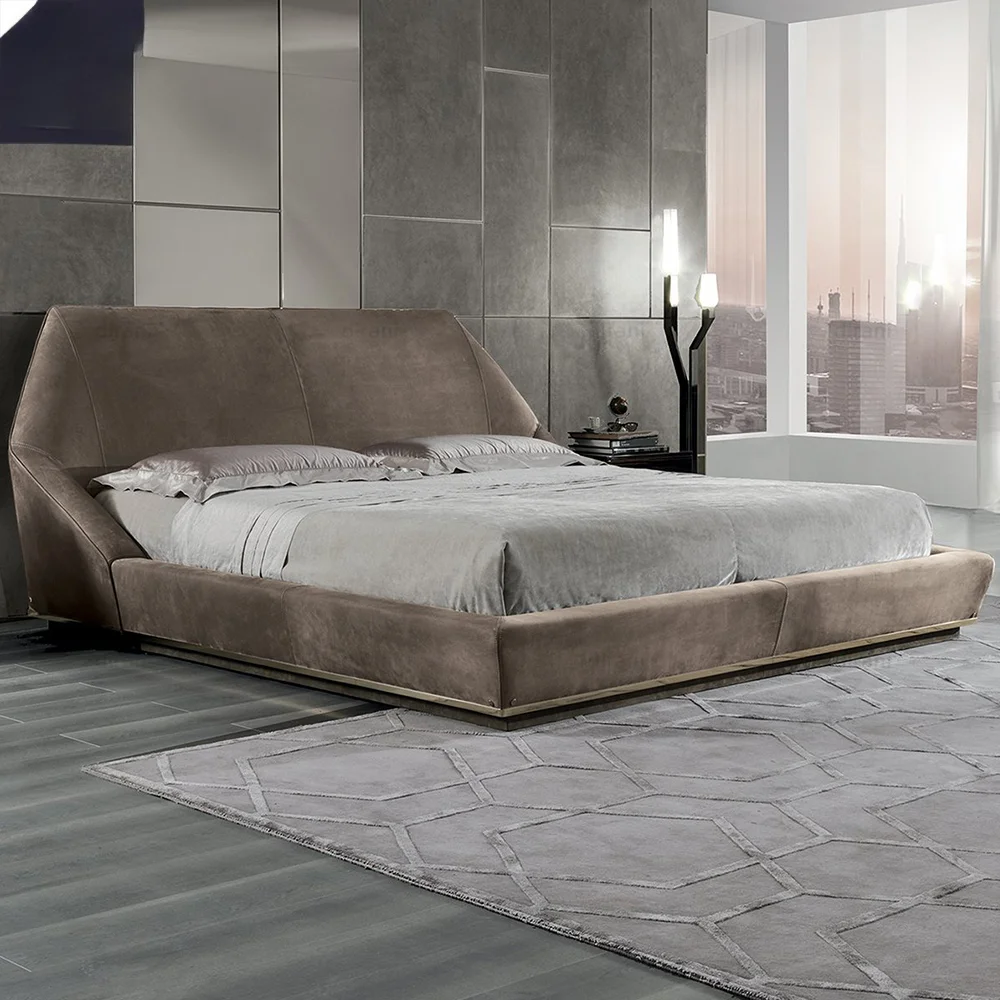 

# Hot Sales Modern Luxury Bed Unique King Queen Size Bed Frame Set Italian Design Large Unique Bed