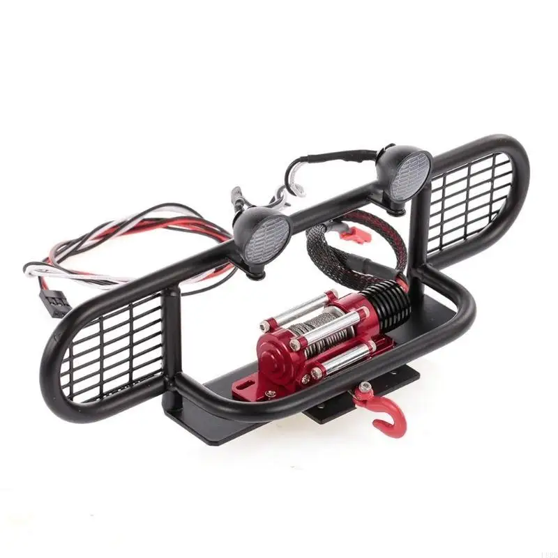 

Remote Control Crawler Metal Bumper with Winch 2 LED Light Remote for SCX10 L8RB