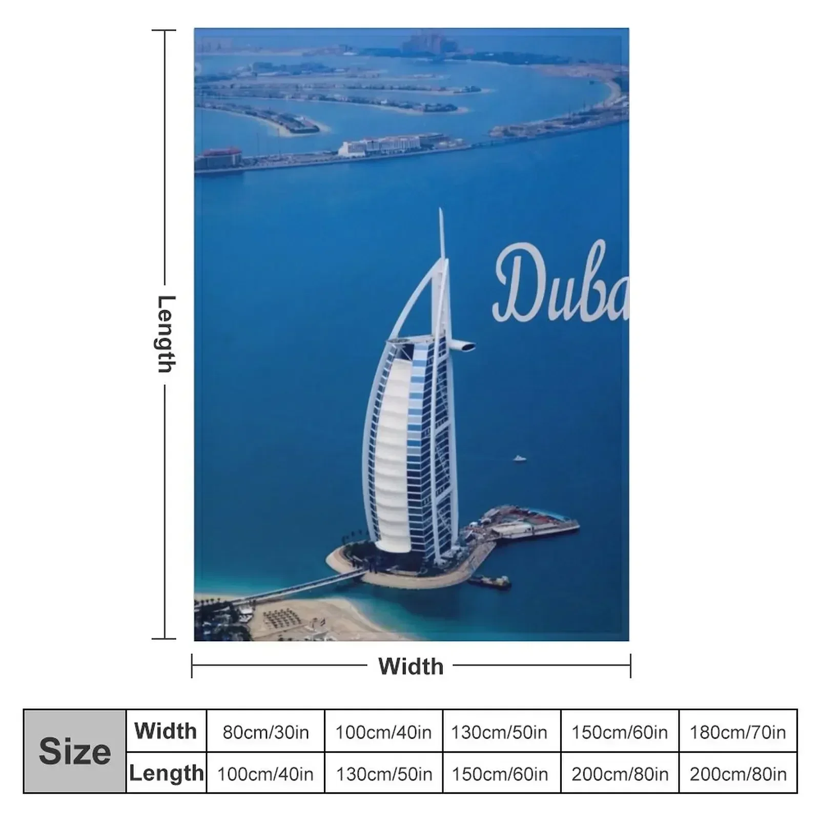 Dubai UAE Burj Al Arab Throw Blanket Sofa Decorative Sofas Warm Bed Personalized Gift bed plaid Blankets
