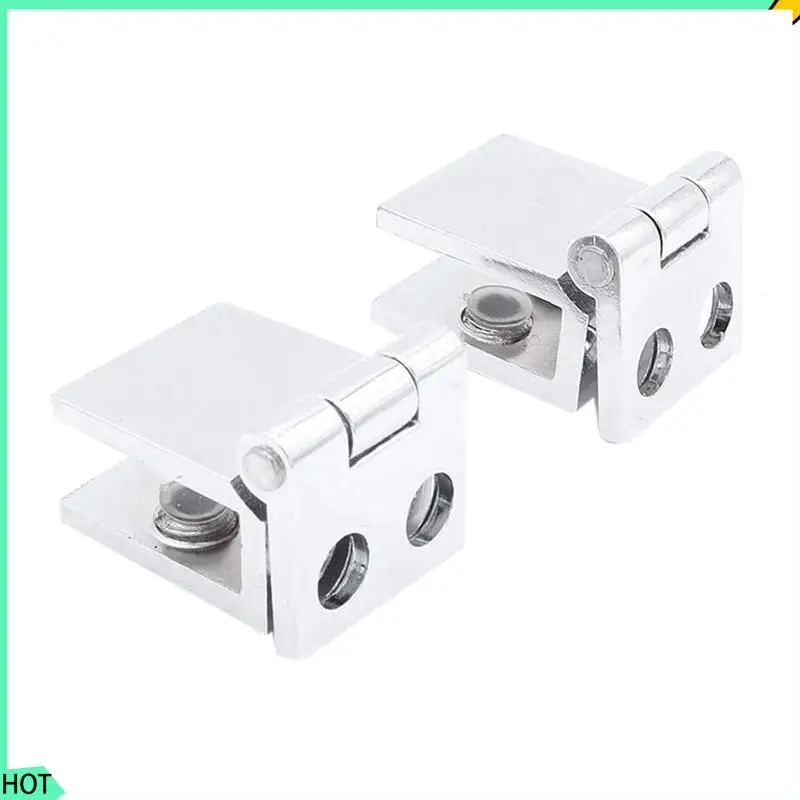 Conjunto de 24 dobradiças de porta de vidro awah, braçadeira retangular ajustável de 5mm-8mm, clipe único para dobradiças de porta de vidro de armário