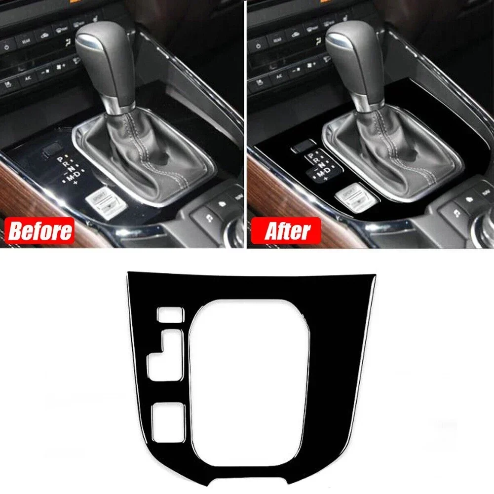 Transform Your Car's Interior With Glossy Piano Black Console Gear Shift Panel Cover Trim Perfect Fit For Mazda CX 9 2016 2021