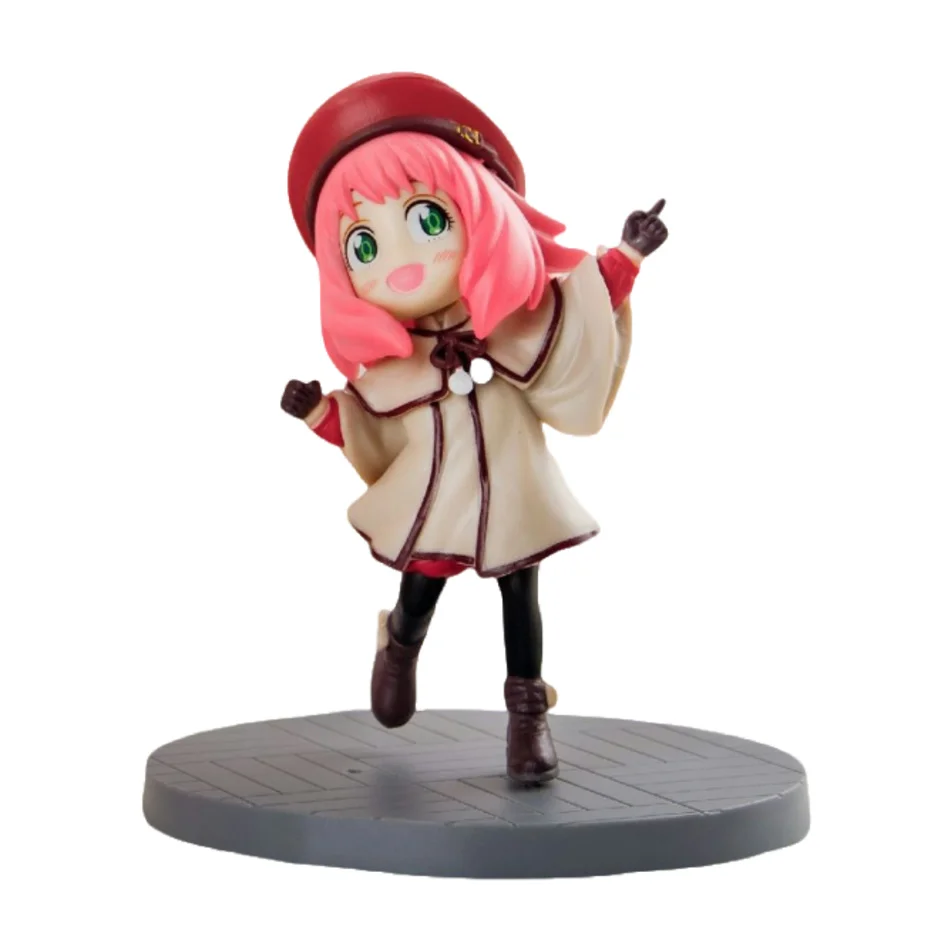 2026 Neue Anime Spy X Family CODE: Weiß 14 cm Spielzeug PVC Anya Winterkleidung Detektivbild Desktop-Dekorationen Süßes Geschenk für Kinder – Detail 11