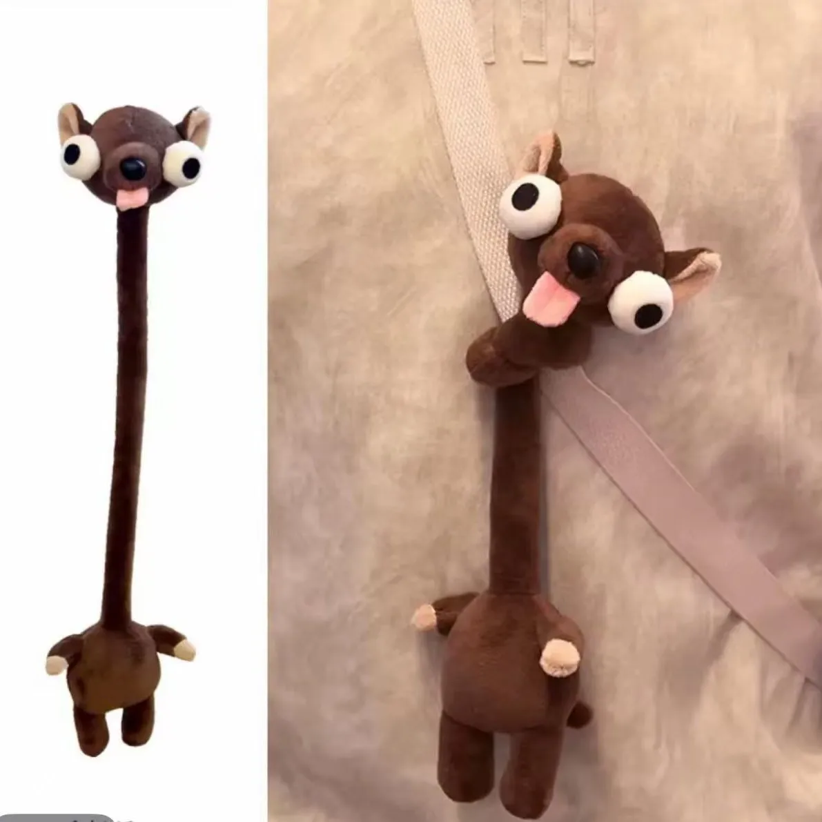 Long necked hot selling evil sausage dog animal dolls, abstract plush toy dolls, gift bags, pendant decorative dolls
