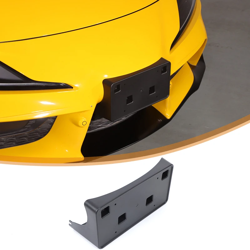 

Car Front License Plate Tag Frame Holder Bracket For Toyota Supra 2019+ ABS License plate decorative frame Screw installation