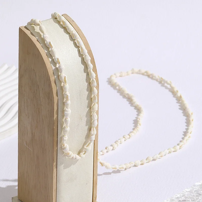 Vintage Maillard Multi Layer Shell Beaded Long Necklace Bracelet, Niche and High-end, Autumn and Winter Sweater Chain Accessory