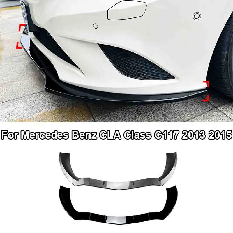 

Front Bumper Chin Lip Body Kit Spoiler Splitter Canard Lip Splitter Deflector 2013 - 2015 For Mercedes Benz CLA Class C117 2014