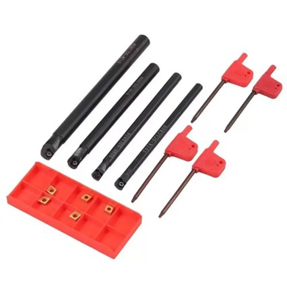 SCLCR06 Boring Bar Kit S07K S08K S10K S12M Internal Lathe Turning Tool Holder With CCMT 060204 Carbide Inserts Machining