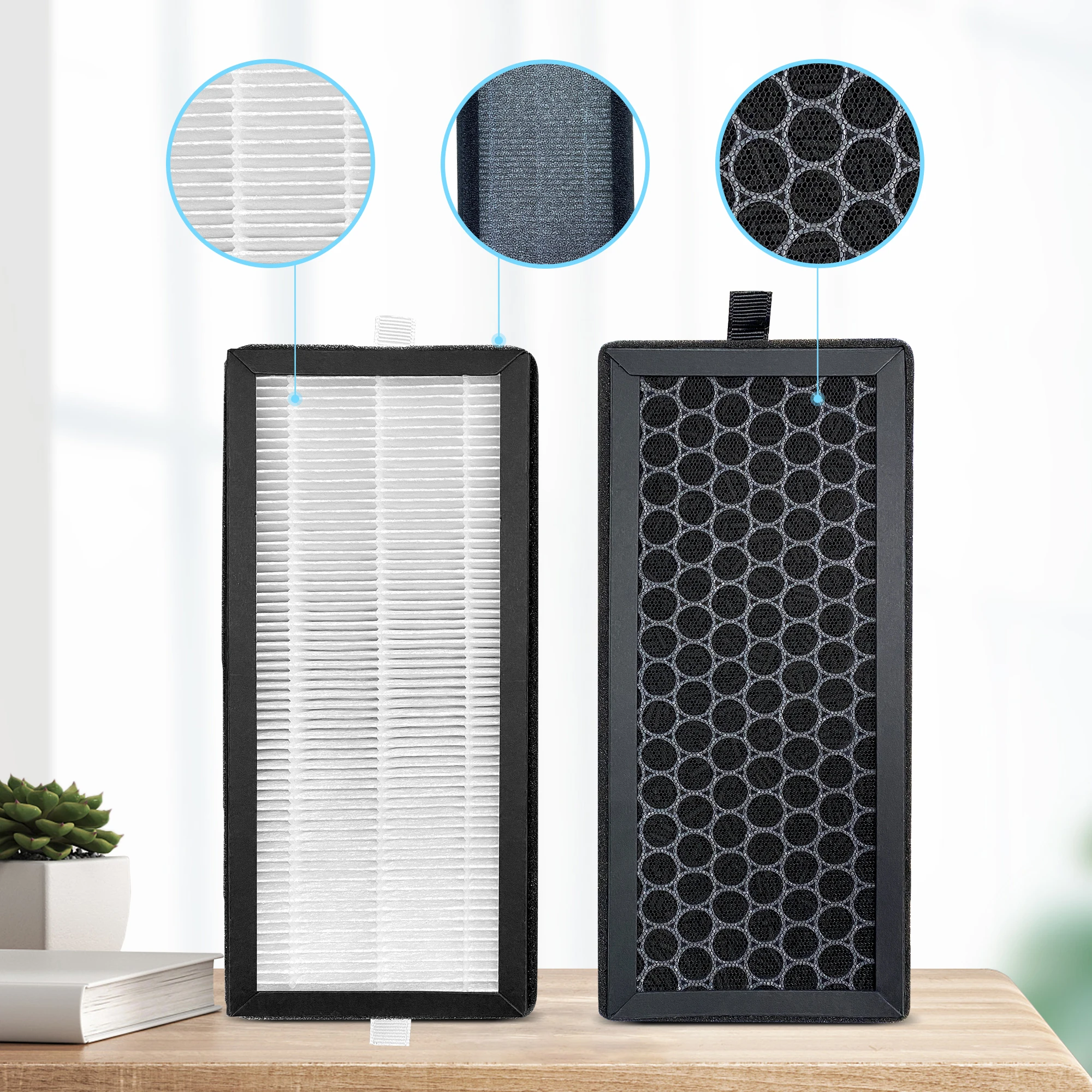 Replacement H13 True Air Purifier HEPA filter + Activated Carbon Composite Multifunctional Filter Suitable for Sejoy AP-2202