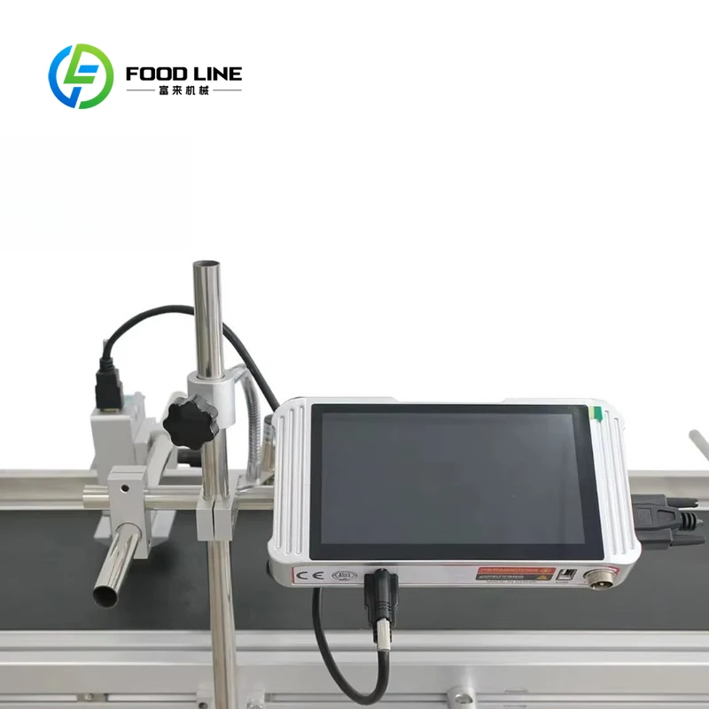 Customized size Online thermal inkjet printer, automatic date marking number barcode coder