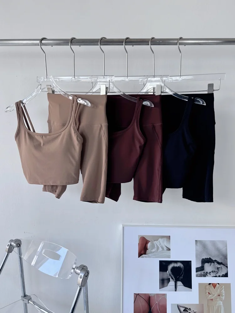 ハイウエスト スポーツ オルトス 女性用 インナーパンツなし ランニング トレーニング ヨガパンツ フィットネス ミッドレングス ファイブクォーター ナイロン スパンデックス