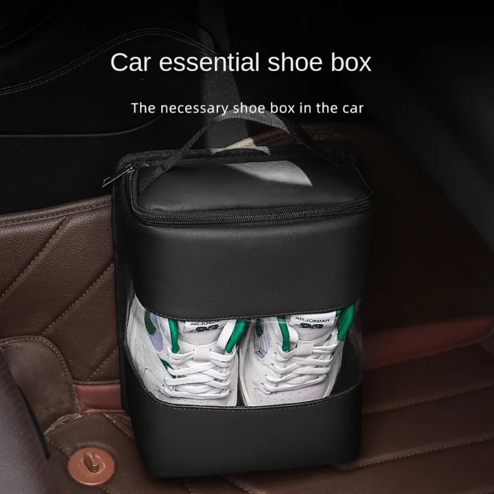 

Easy To Install Portable Car Shoe Box Waterproof Large Capacity Shoe Storage Bag Space Saving Shoe Rack Car Boot Shoe Box Trunk