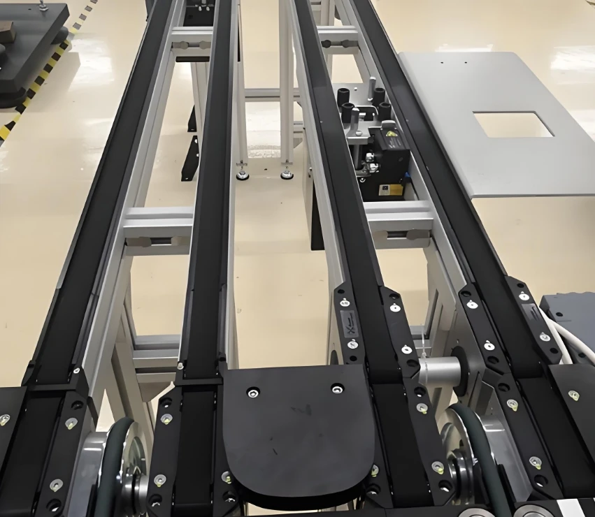 New Double Timing Belt Conveyor for Automobile Photovoltaic Panel Production Durable Rubber Material Condition New