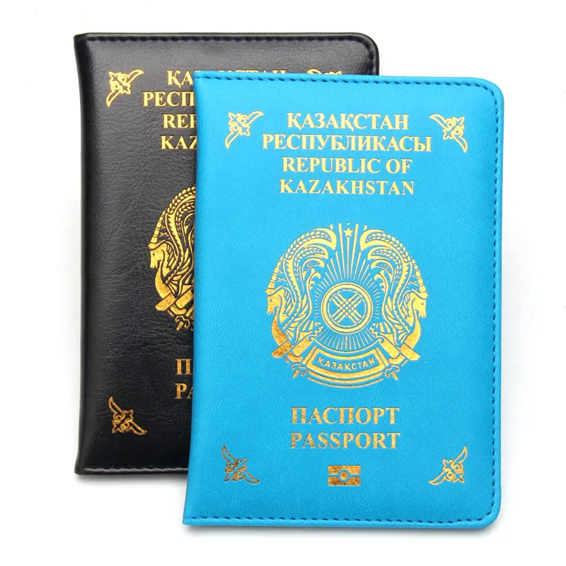 Republic of Kazakhstan Passport Holder Travel Wallet Pu Cover for Passport Cards Passport Travel Organizer view 3