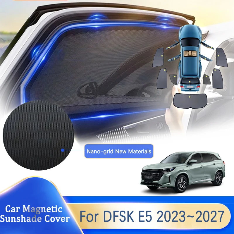 Car Sunshade Pads For DFSK E5 Landian E5 NEV 2023 2024 2025 2026 2027 Anti-UV Sun Shade Visor Window Cover Shields Auto Accessor