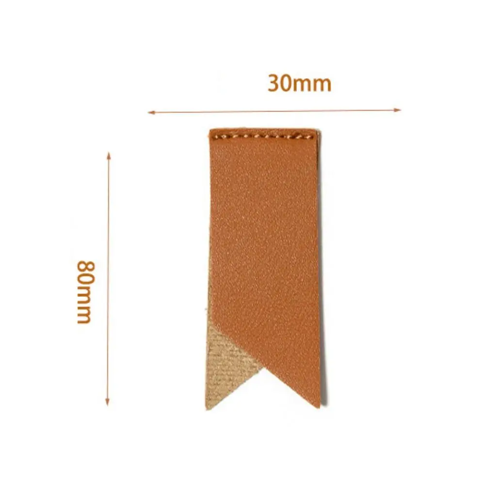 Portable Vintage Leather Bookmark Individual Handmade Fold Bookmark Waterproof Multi-purpose PU Leather Label Lover